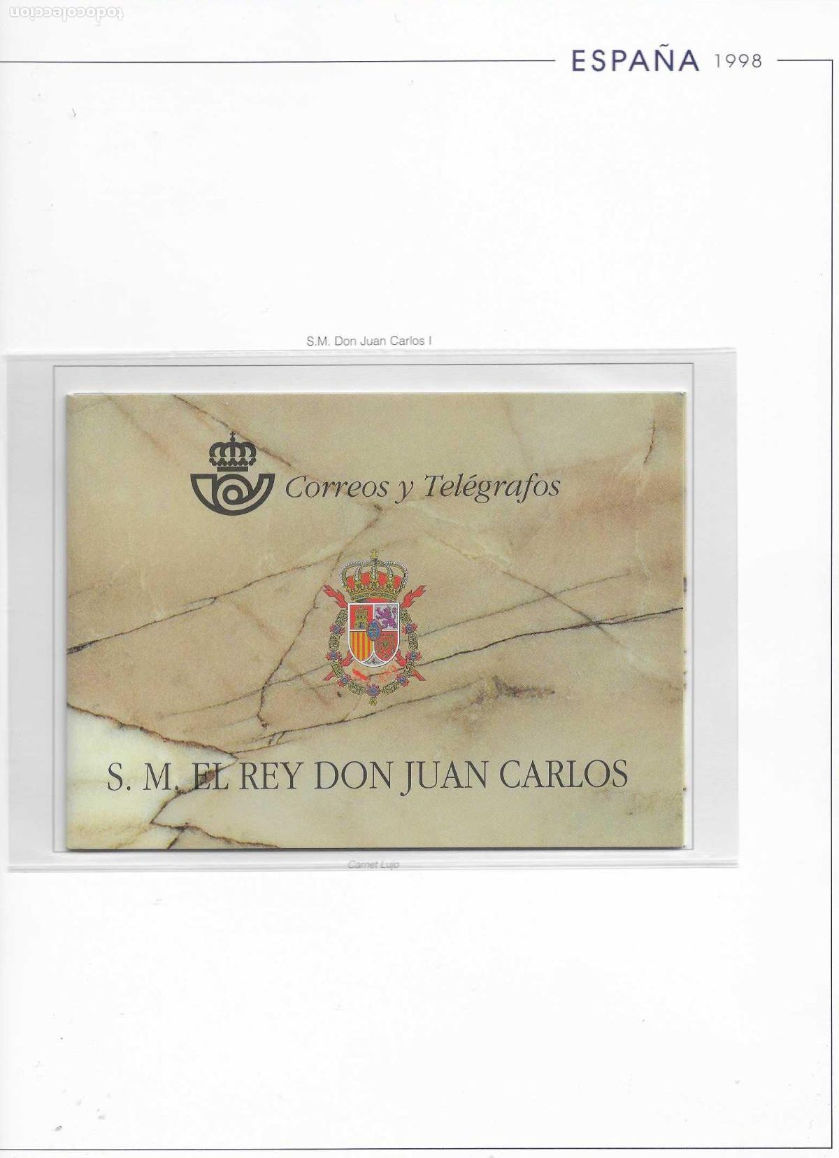 Sellos: 1998 CARNE CON 2 HOJITAS Y 4 PRUEBAS EDIFIL 3544C** SIN FIJASELLOS