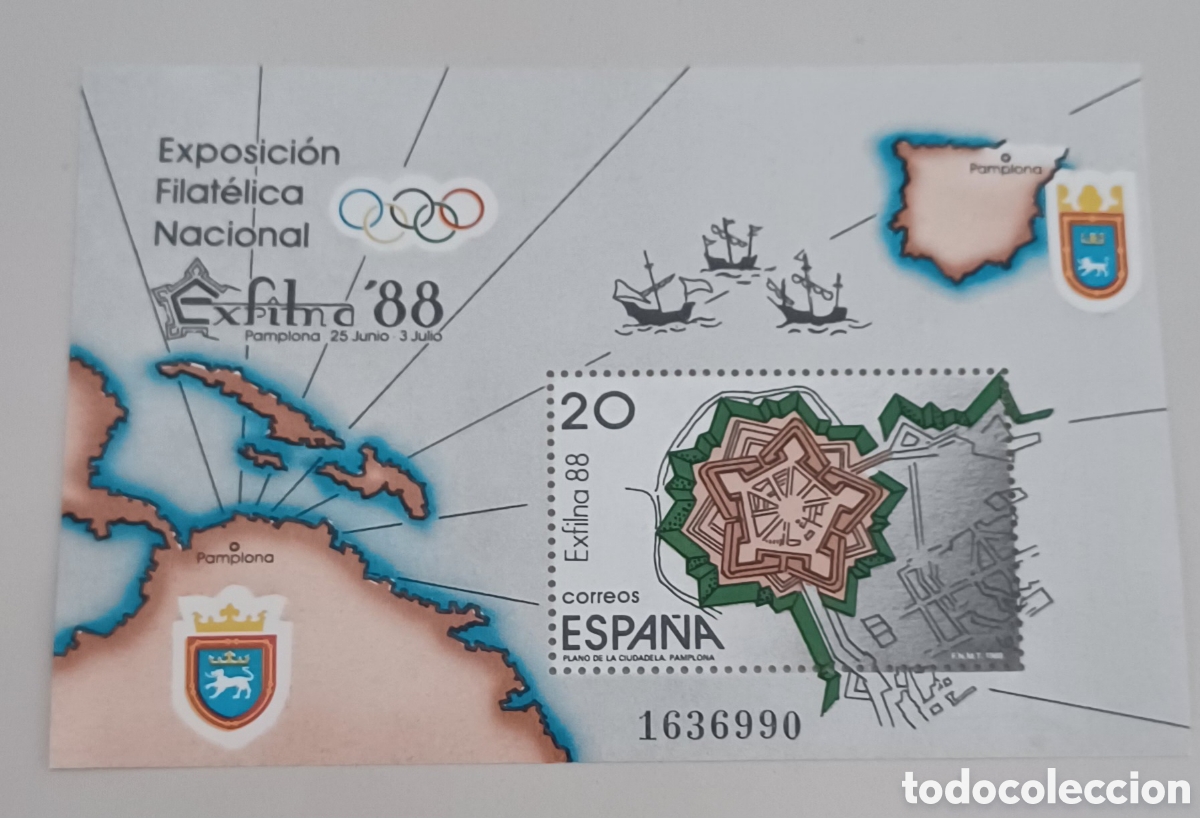 Francobolli: Hojita Exfilna 1988 Pamplona