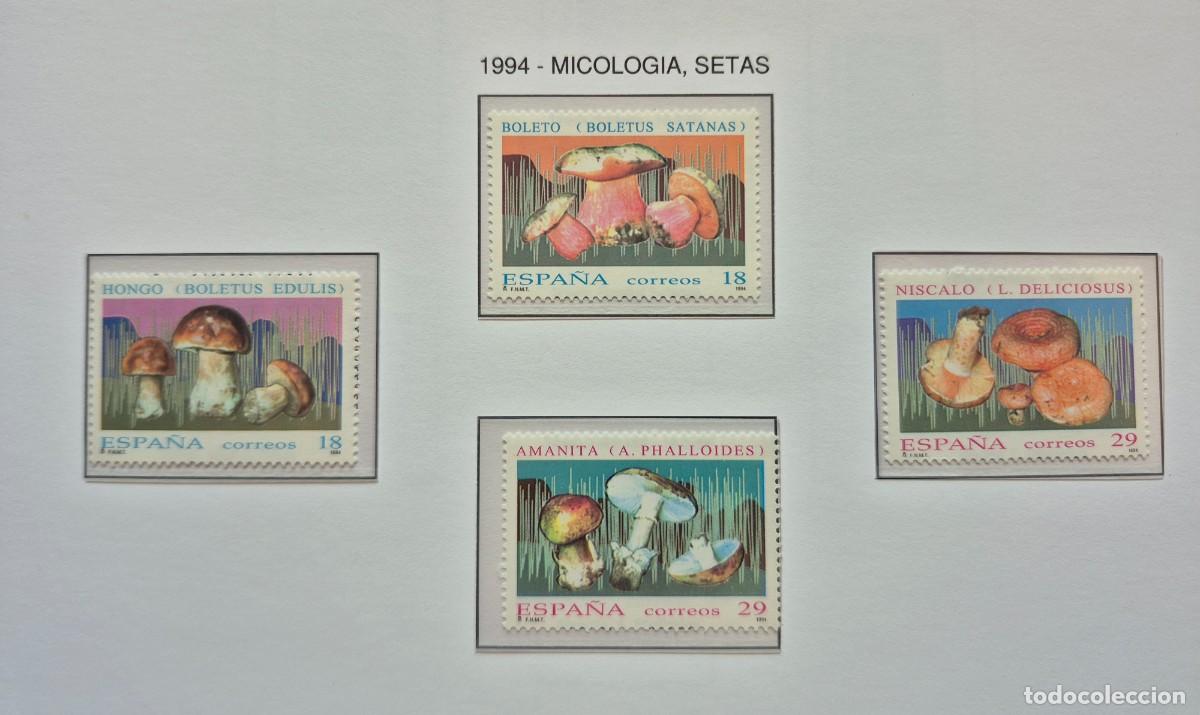 Sellos: A&ntilde;o 1994 - Edifil N 3279/3282 Micolog&iacute;a - Nuevos sin fijasello - Se env&iacute;an los de la imagen