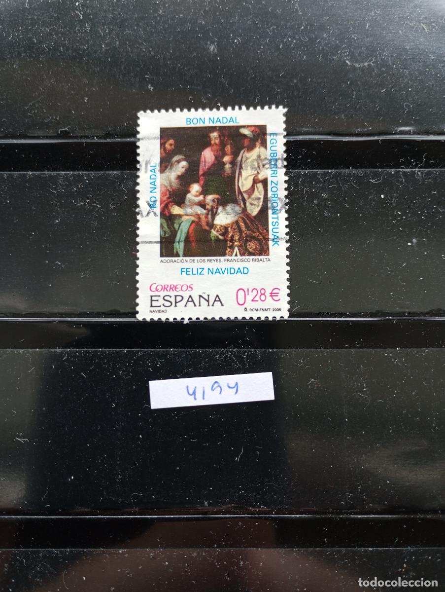 Sellos: Espa&ntilde;a. 2005. Edifil n&uacute;mero 4194. Navidad. La Adoraci&oacute;n de los Reyes.
