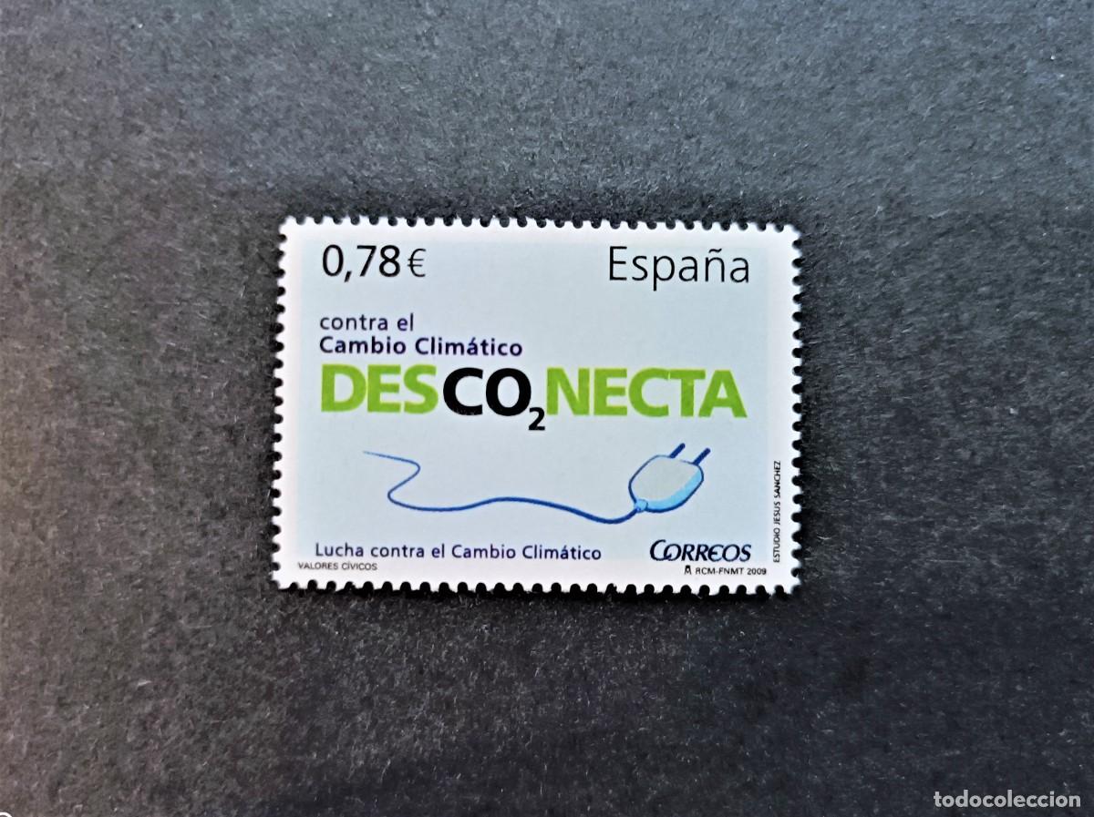 Sellos: Sello nuevo. Valores C&iacute;vicos. Lucha por Cambio Clim&aacute;tico. 17 de Febrero 2009. Edifil 4474.