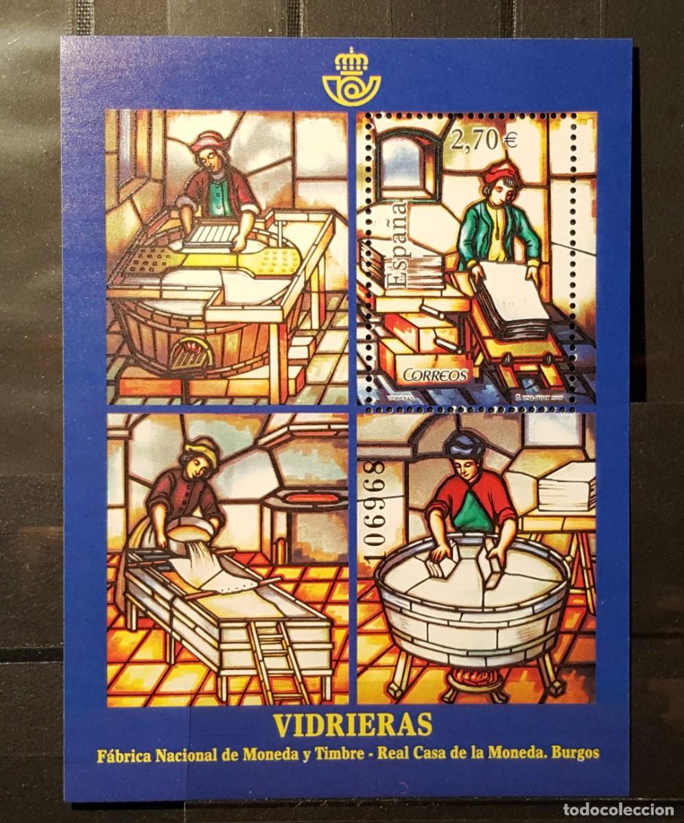 Sellos: Sello nuevo. Vidrieras. Fabrica Moneda y Timbre (Burgos). 29 de Mayo de 2009. Edifil SH 4491.