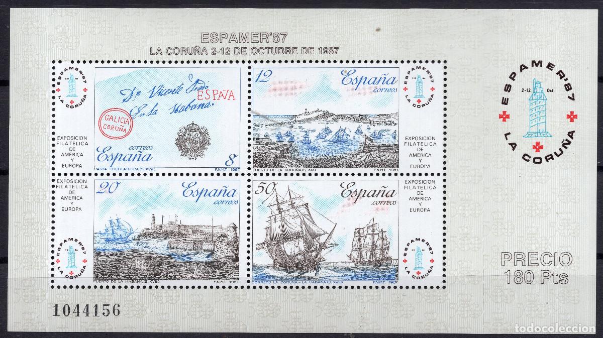 Sellos: ESPA&Ntilde;A 1987 STAMP MICHEL ES BL30