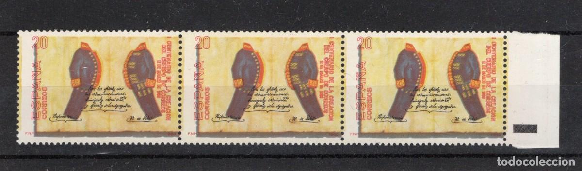 Sellos: Sellos Espa&ntilde;a a&ntilde;o 1989 EDIFIL 2998id** colores desplazados tira de 3