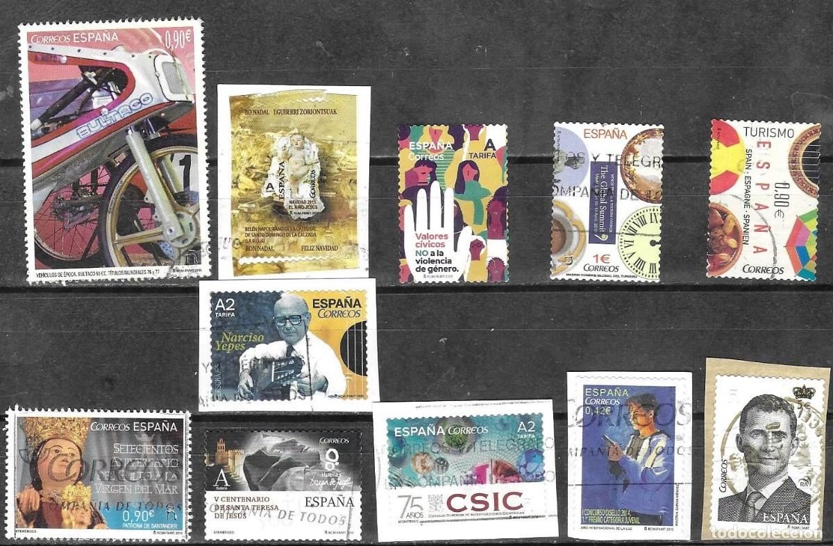 Sellos: LOTE DE SELLOS USADOS DE ESPA&Ntilde;A 2015