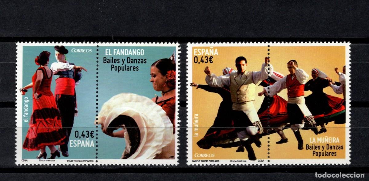 Sellos: Sello nuevo. Bailes y Danzas. Serie completa. 22 de Julio de 2009. Edifil 4501/02.