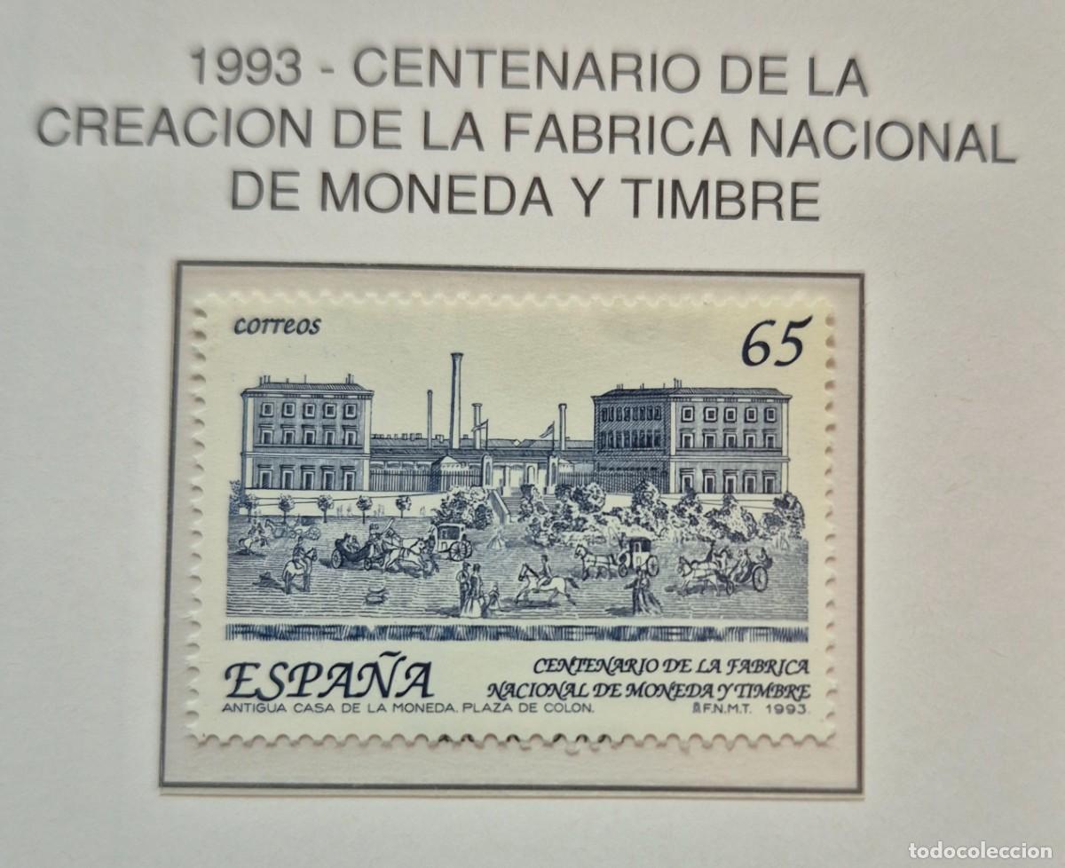 Sellos: A&ntilde;o 1993 - Edifil N 3266** - 100 A&ntilde;os Creaci&oacute;n FNMT - Nuevo sin fijasello - Se env&iacute;a el de la imagen
