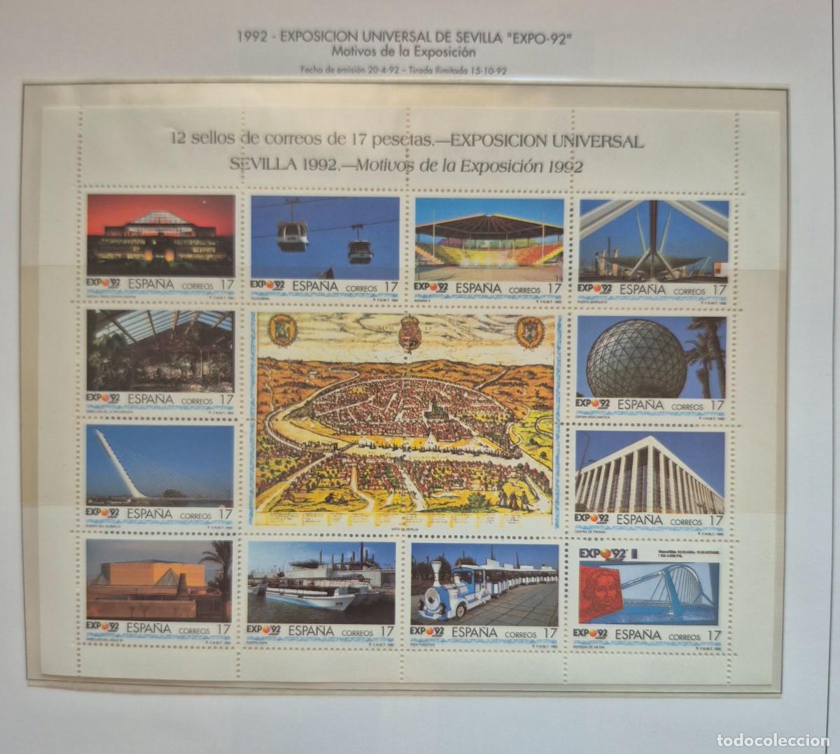Sellos: A&ntilde;o 1992 - Edifil N 3164/3187**- Expo de Sevilla - Nuevo sin fijasello - Se env&iacute;a el de la imagen
