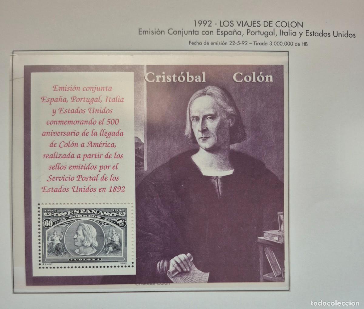 Sellos: A&ntilde;o 1992-Edifil N 3204/3209**-Colon y el descubrimiento-Nuevo sin fijasello-Se env&iacute;a el de la imagen