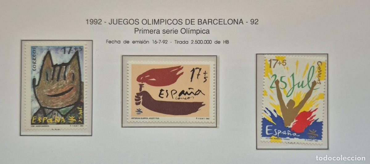Sellos: A&ntilde;o 1992 - Edifil N 3212/3214** - Juegos Barcelona - Nuevo sin fijasello - Se env&iacute;a el de la imagen