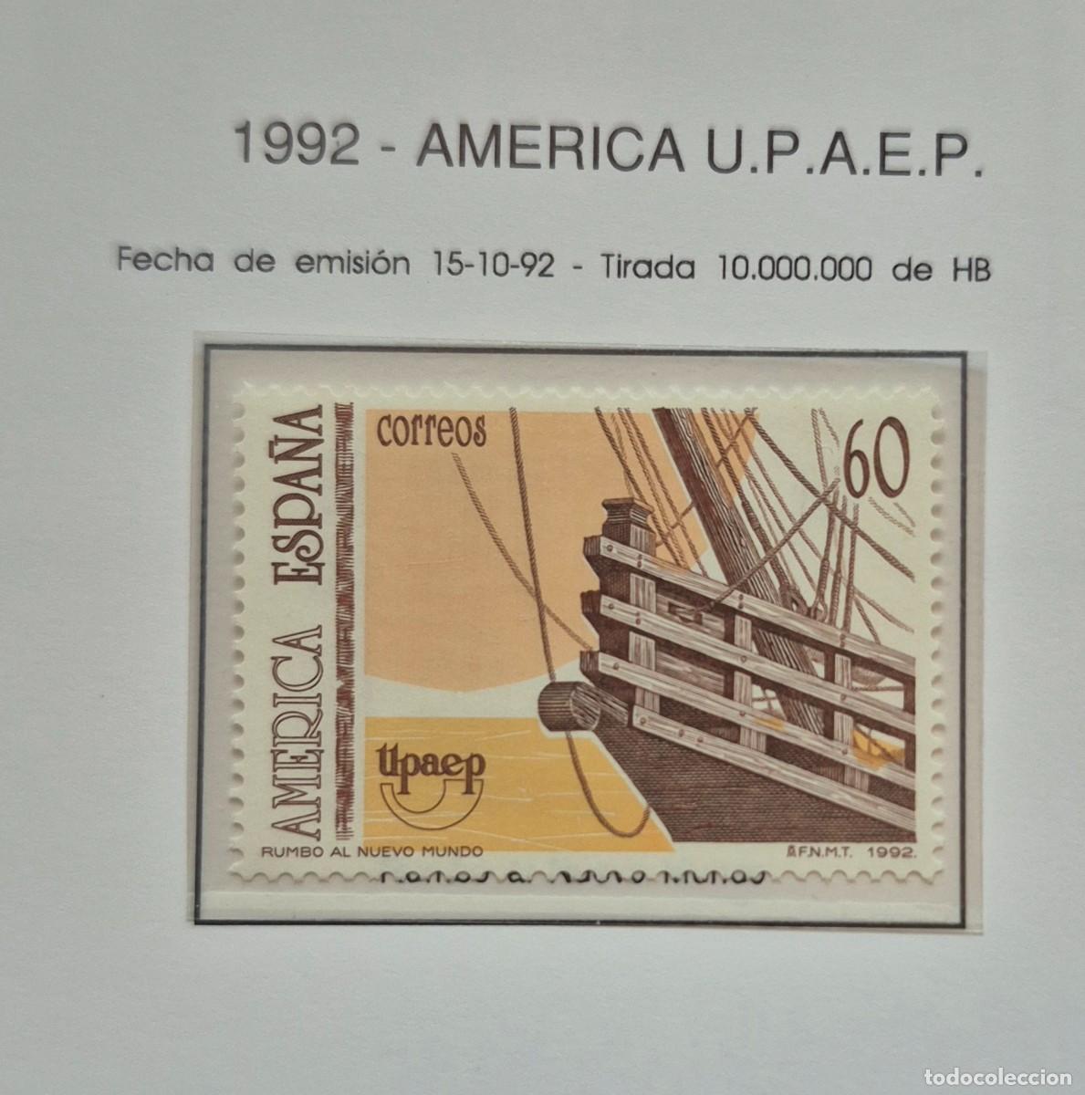 Sellos: A&ntilde;o 1992 - Edifil N 3223** - Am&eacute;rica UPAEP - Nuevo sin fijasello - Se env&iacute;a el de la imagen