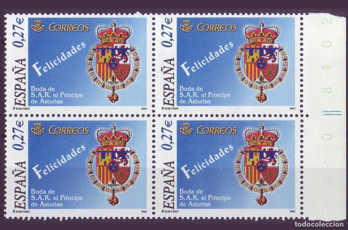 Briefmarken: Espa&ntilde;a, 2004 | Boda SAR P. Asturias con D&ordf;. Letizia | Edifil 4084 MNH **