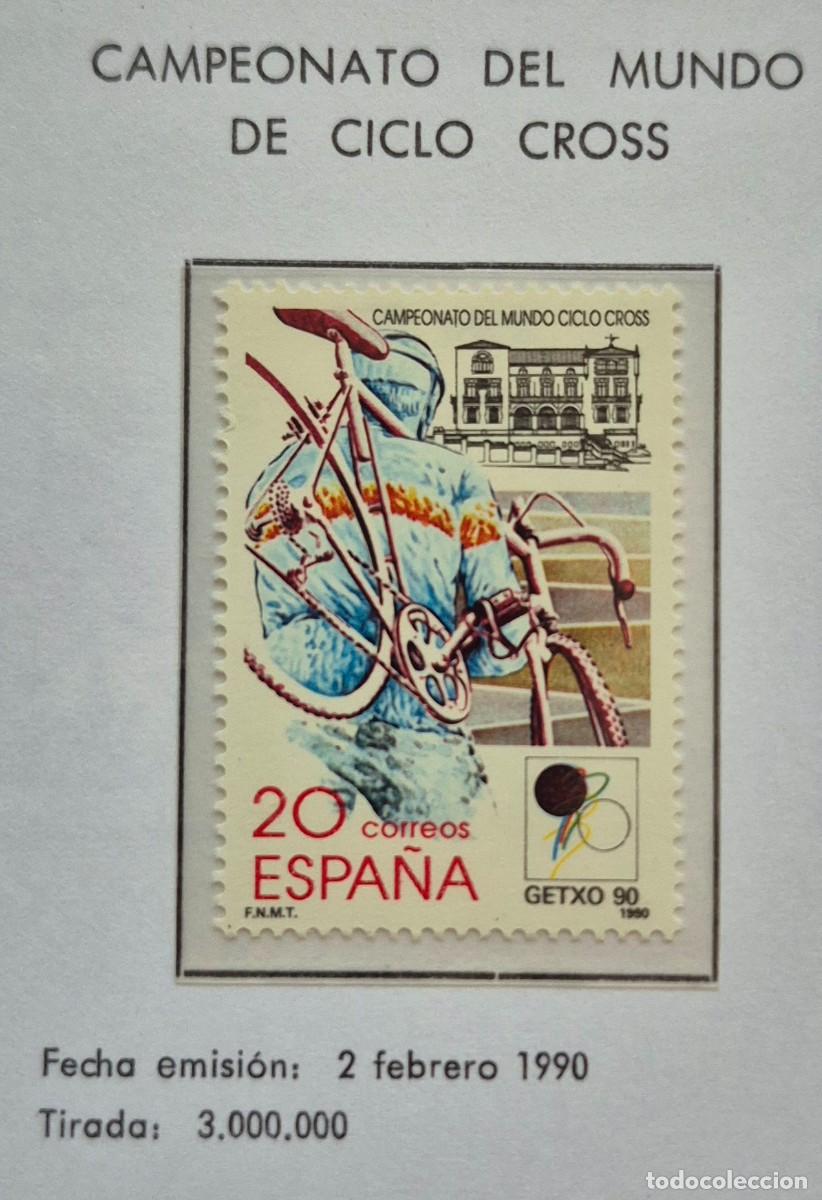 Sellos: A&ntilde;o 1990 - Edifil N 3048** - Ciclo cross Getxo 90 - Nuevo sin fijasello - Se env&iacute;a el de la imagen
