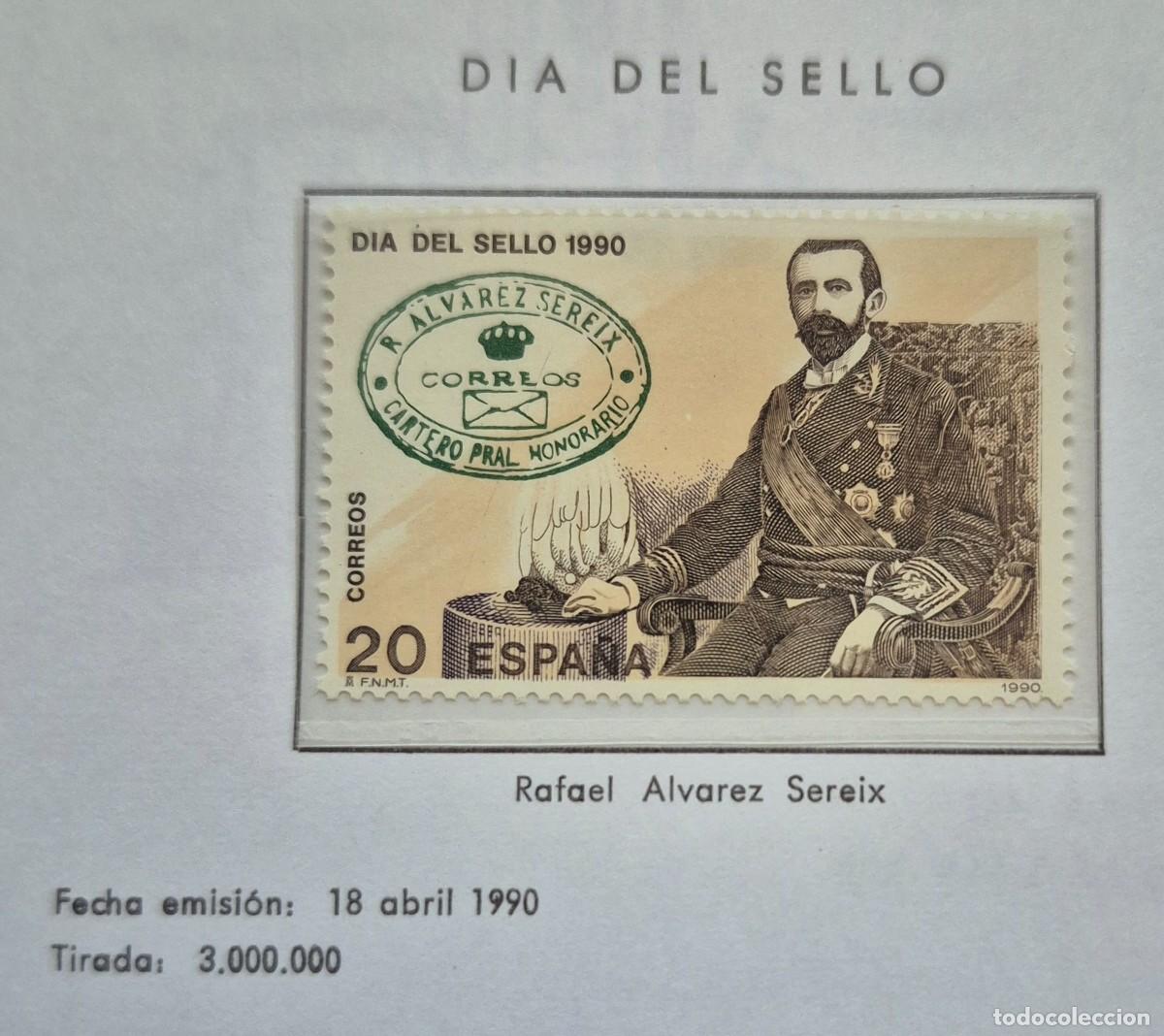 Sellos: A&ntilde;o 1990 - Edifil N 3057** - Dia del sello - Nuevo sin fijasello - Se env&iacute;a el de la imagen