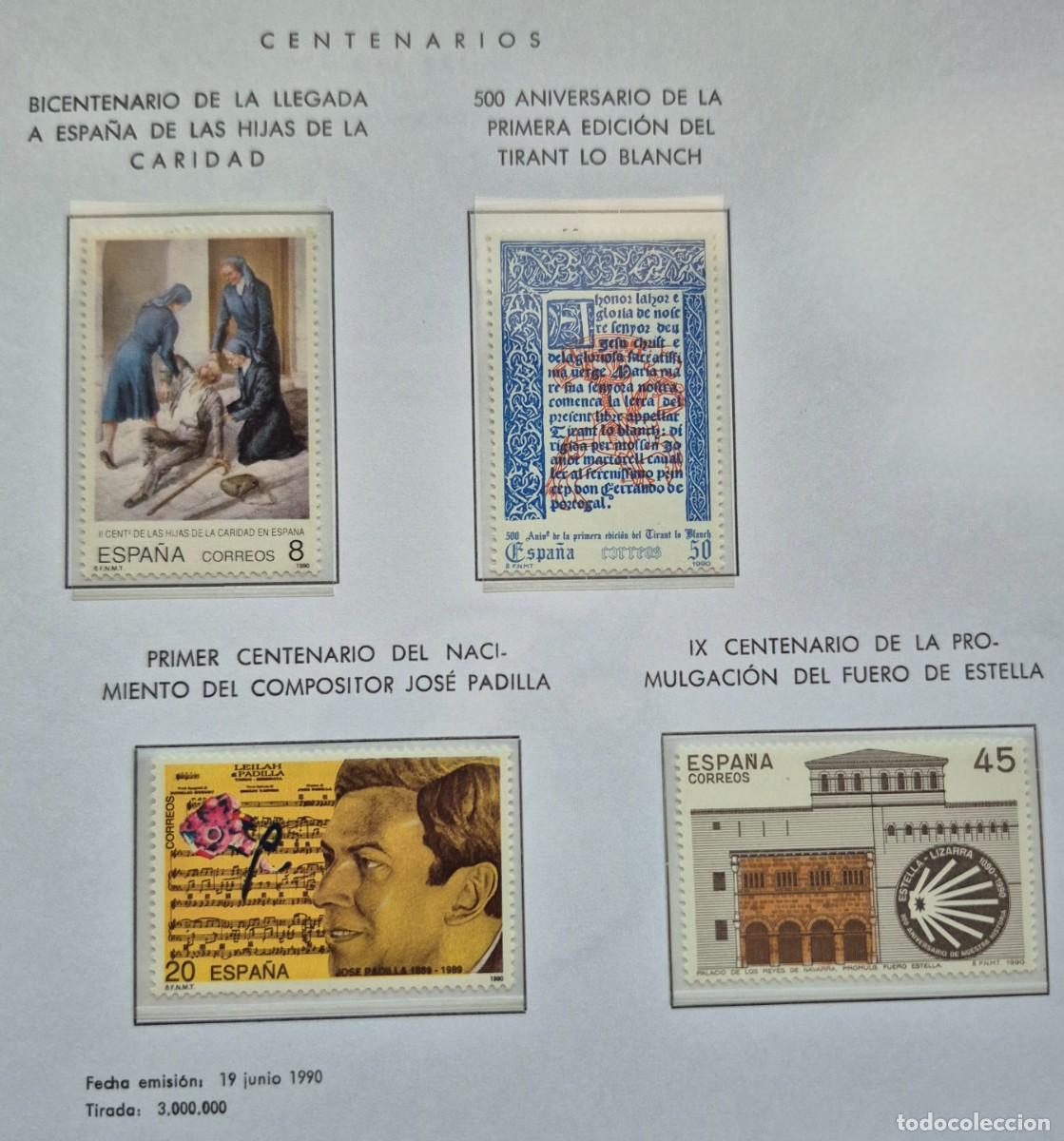 Sellos: A&ntilde;o 1990 - Edifil N 3069/3072** - Centenarios - Nuevo sin fijasello - Se env&iacute;a el de la imagen