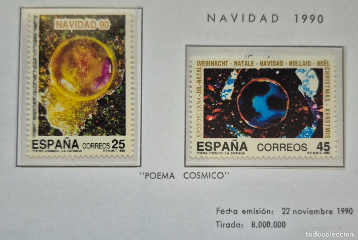 Sellos: A&ntilde;o 1990 - Edifil N 3084/3085** - Navidad - Nuevo sin fijasello - Se env&iacute;a el de la imagen