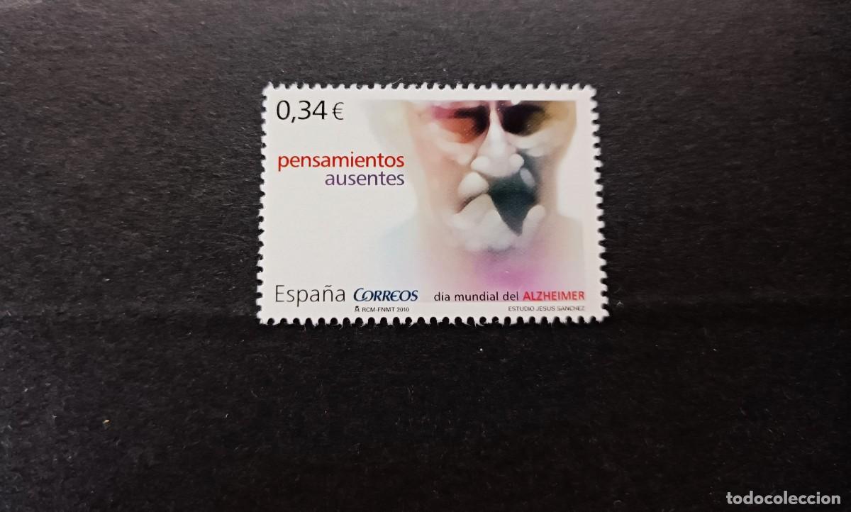 Sellos: S. nuevo. Dia Mundial del Alzheimer. Enfermo de Alzheimer. 9 Septiembre 2010. Edifil 4587.
