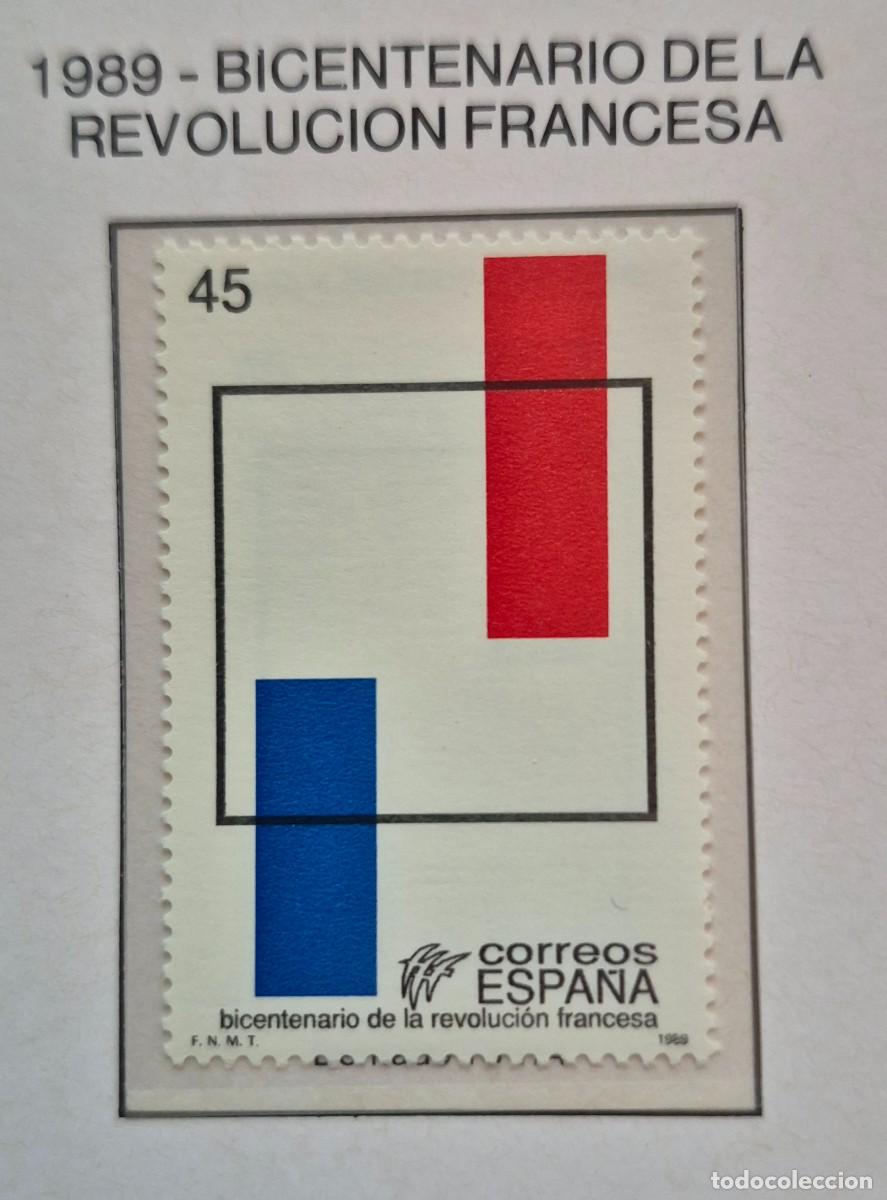 Sellos: A&ntilde;o 1989 - Edifil N 2988**- Bi. Revoluci&oacute;n francesa - Nuevo sin fijasello - Se env&iacute;a el de la imagen