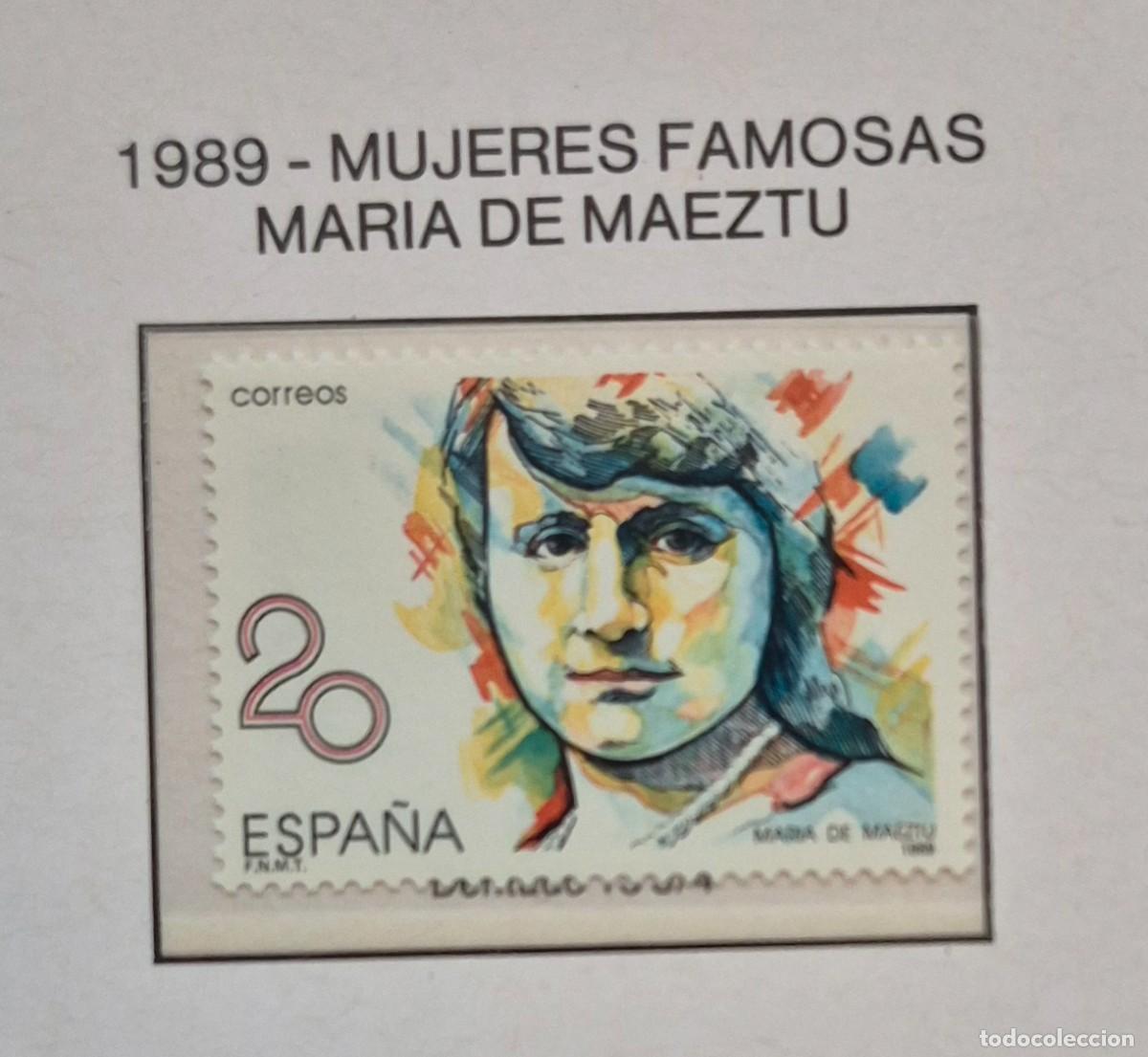 Sellos: A&ntilde;o 1989 - Edifil N 2989**- Mujeres famosas - Nuevo sin fijasello - Se env&iacute;a el de la imagen