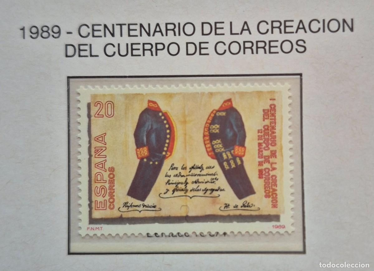 Sellos: A&ntilde;o 1989 - Edifil N 2998**- Centenario de correos - Nuevo sin fijasello - Se env&iacute;a el de la imagen