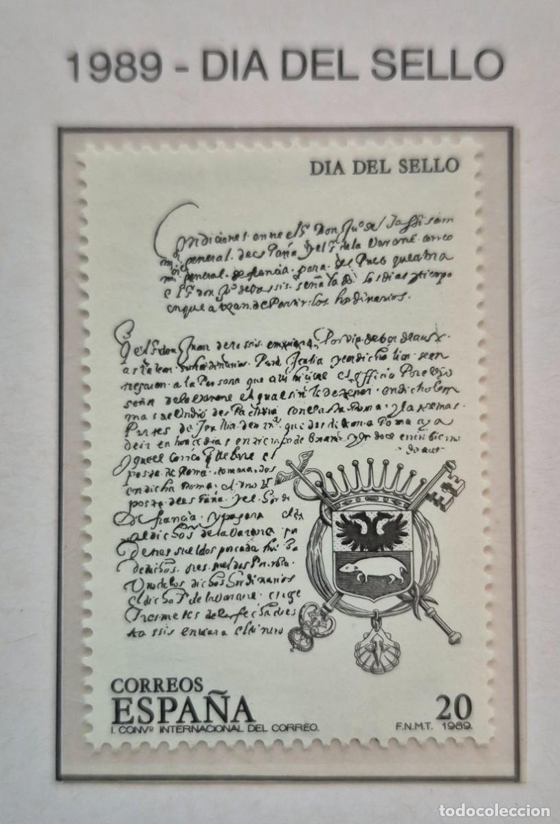 Sellos: A&ntilde;o 1989 - Edifil N 2999**- Dia del sello - Nuevo sin fijasello - Se env&iacute;a el de la imagen