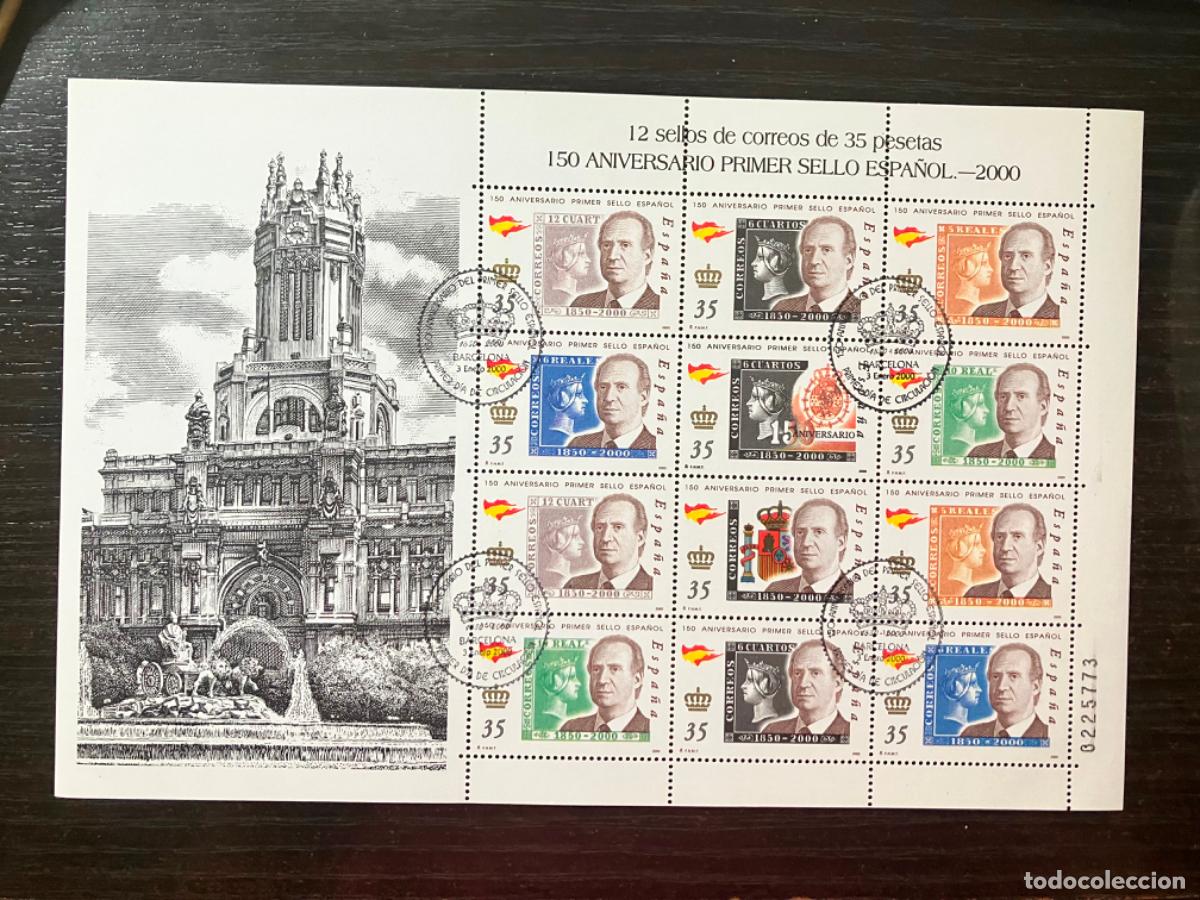 Sellos: 150 Aniversario Sello Espa&ntilde;ol - 2000 - Edifil 3687 3693 - Usado matasellos primer d&iacute;a