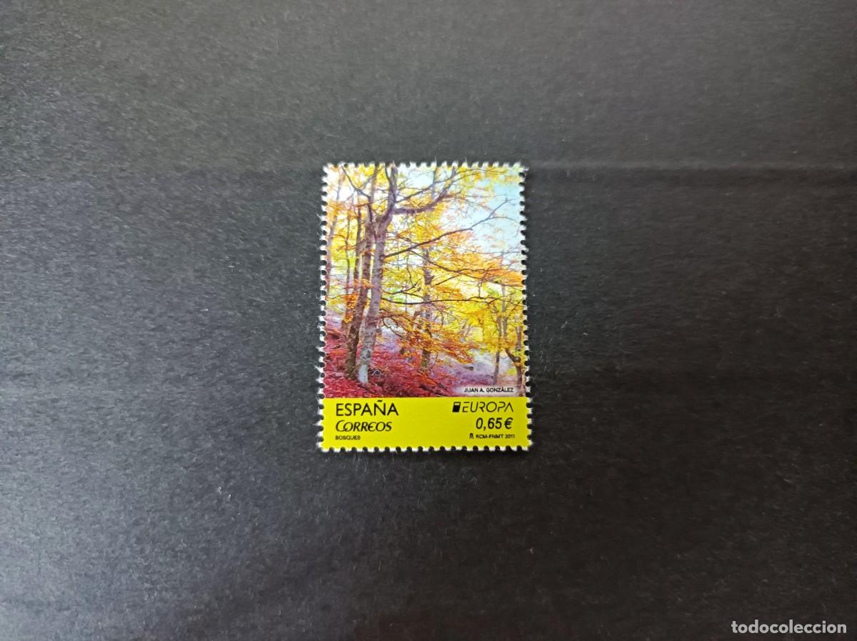 Sellos: Sello nuevo. Europa. Bosques. Hayedo de Pedrosa (Segovia). 4 de Abril de 2011. Edifil 4645.