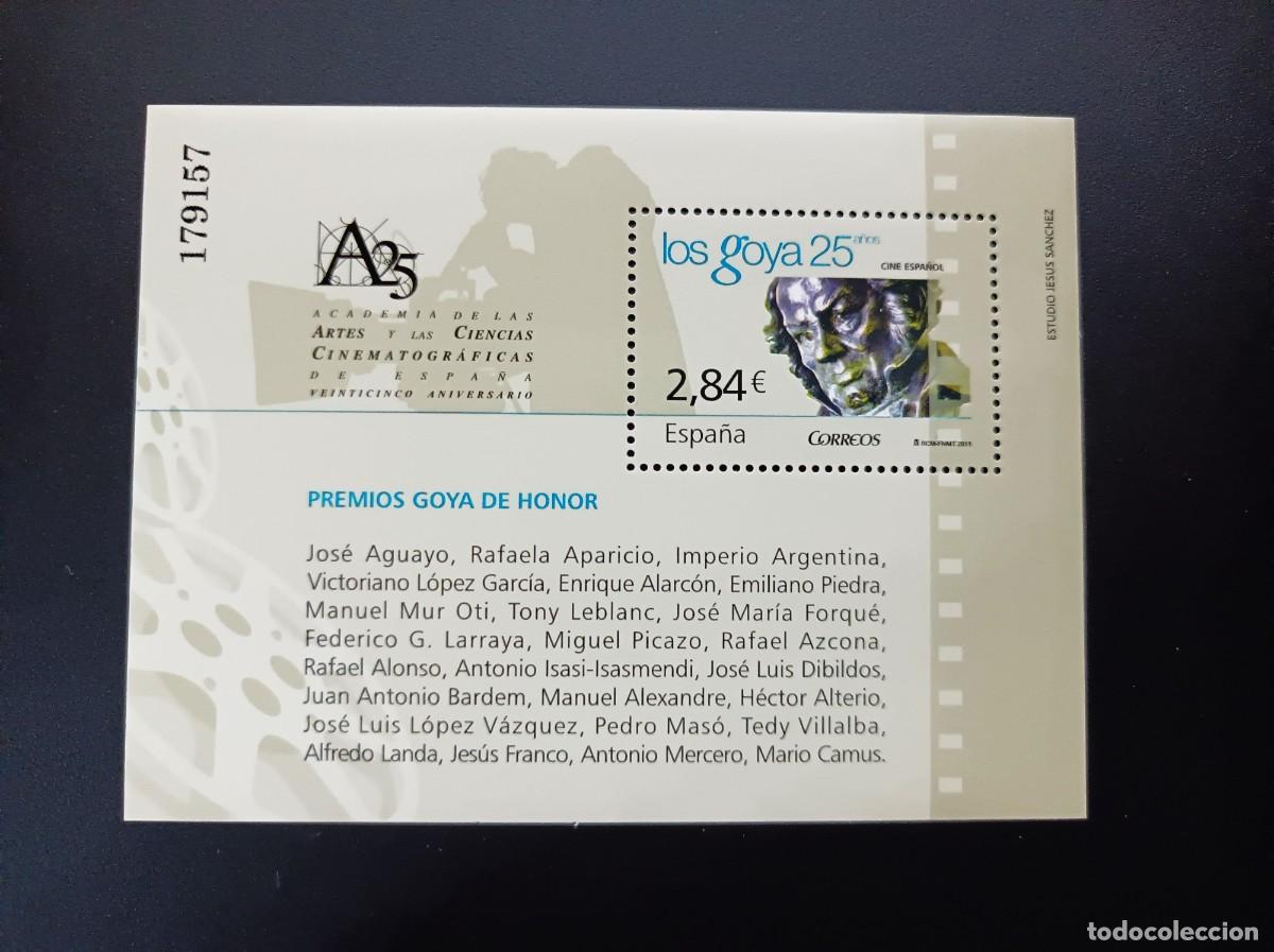 Sellos: Sello nuevo. Premios Goya. Relacion Goyas de Honor. 26 Abril 2011. Edifil SH 4650