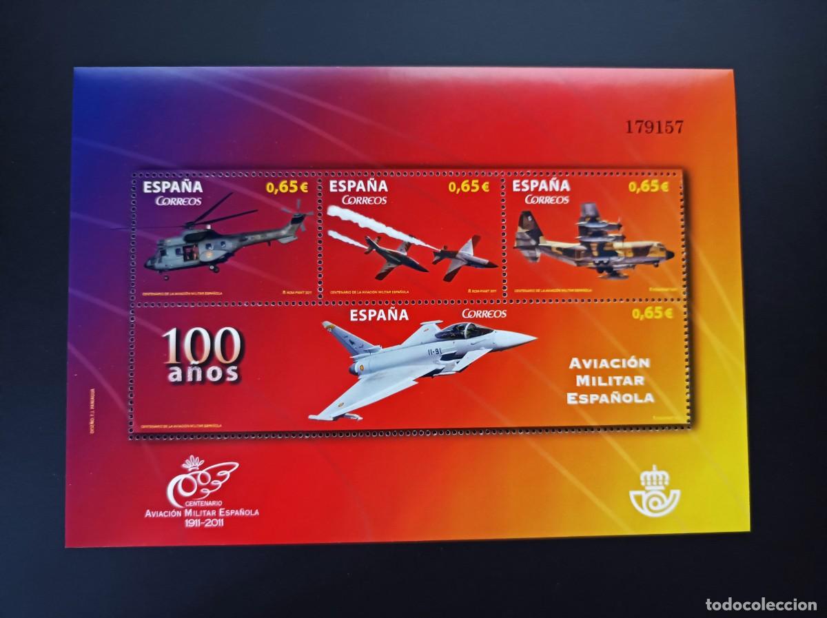 Sellos: Sello nuevo. Centenario Aviaci&oacute;n Militar Espa&ntilde;ola. 31 de Mayo de 2011. Edifil SH 4653.
