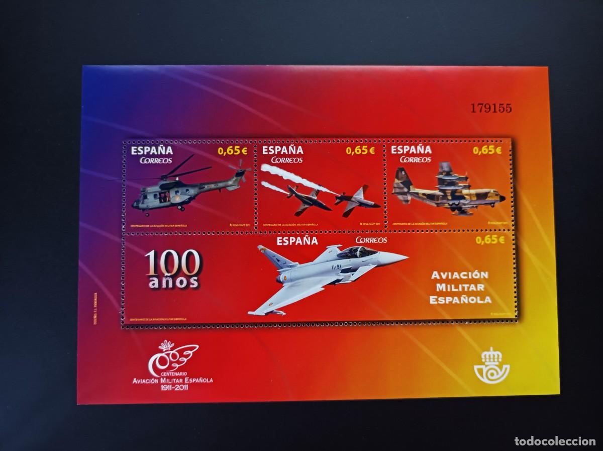 Sellos: Sello nuevo. Centenario Aviaci&oacute;n Militar Espa&ntilde;ola. 31 de Mayo de 2011. Edifil SH 4653.