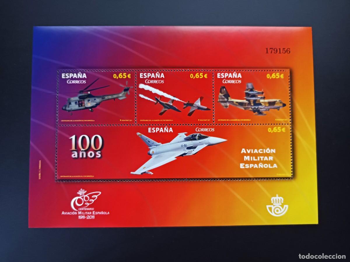 Sellos: Sello nuevo. Centenario Aviaci&oacute;n Militar Espa&ntilde;ola. 31 de Mayo de 2011. Edifil SH 4653.