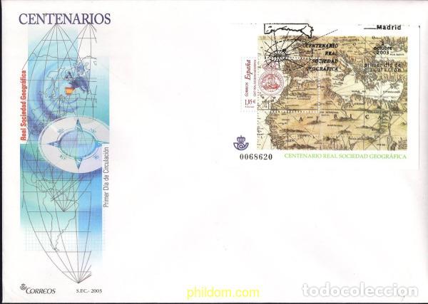 Sellos: 440360 MNH ESPA&Ntilde;A 2003 CENTENARIO DE LA SOCIEDAD GEOGRAFICA