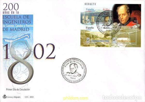 Sellos: 436215 MNH ESPA&Ntilde;A 2003 2 CENTENARIO DE LA ESCUELA DE INGENIEROS DE CAMINOS, CANALES Y PUERTOS DE M