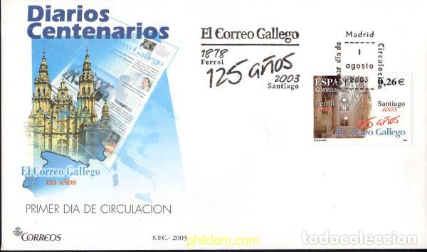 Selos: 440353 MNH ESPA&Ntilde;A 2003 125 ANIVERSARIO DE &rdquo;EL CORREO GALLEGO&rdquo;