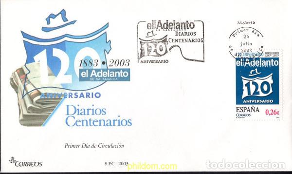 Selos: 440351 MNH ESPA&Ntilde;A 2003 120 ANIVERSARIO DE &rdquo;EL ADELANTO&rdquo;