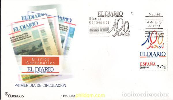 Selos: 440349 MNH ESPA&Ntilde;A 2003 CENTENARIO DE &rdquo;EL DIARIO MONTA&Ntilde;ES&rdquo;