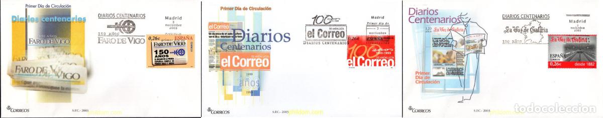 Sellos: 440366 MNH ESPA&Ntilde;A 2003 DIARIOS CENTENARIOS