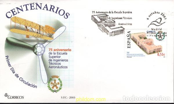 Sellos: 440362 MNH ESPA&Ntilde;A 2003 75 ANIVERSARIO DE LA ESCUELA TECNICA SUPERIOR DE INGENIEROS AERONAUTICOS
