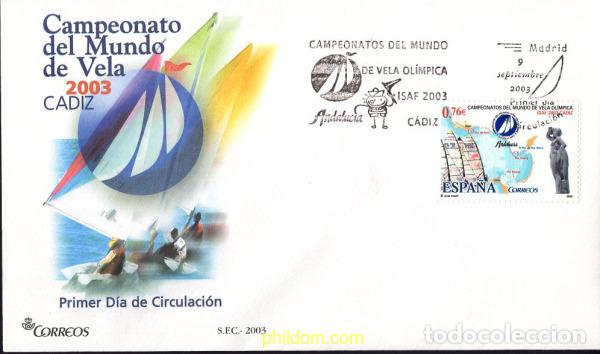 Sellos: 440356 MNH ESPA&Ntilde;A 2003 CAMPEONATOS MUNDIALES DE VELA OLIMPICA. ISAF 2003