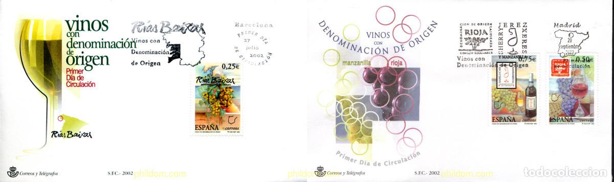 Sellos: 637585 MNH ESPA&Ntilde;A 2002 VINOS CON DENOMINACION DE ORIGEN