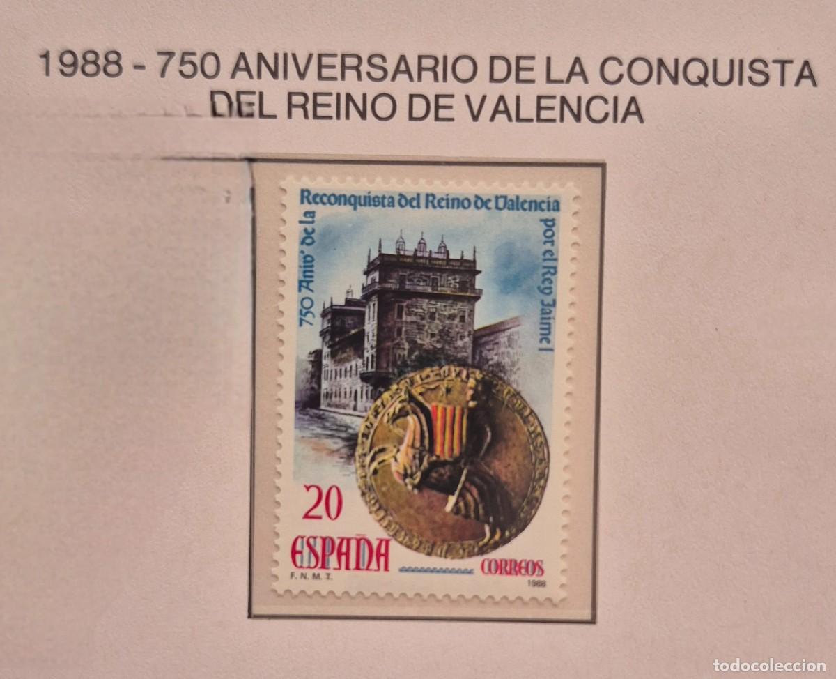 Sellos: A&ntilde;o 1988 - Edifil N 2967** - Reconquista de Valencia - Nuevo sin fijasello- Se env&iacute;a el de la imagen