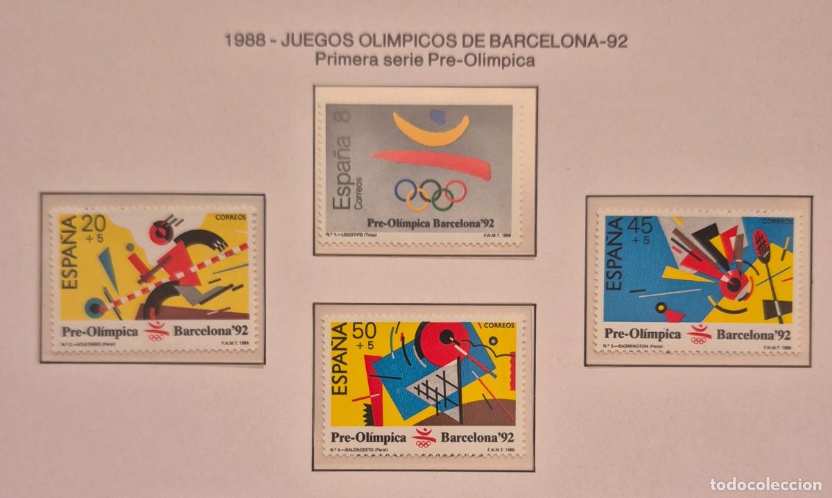 Sellos: A&ntilde;o 1988 - Edifil N 2963/2966** - Barcelona 92 - Nuevo sin fijasello - Se env&iacute;a el de la imagen
