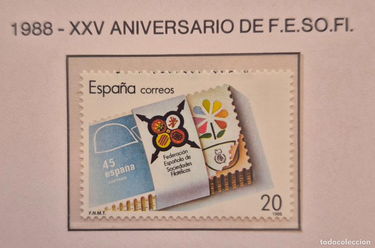 Sellos: A&ntilde;o 1988 - Edifil N 2962** - FESOFI - Nuevo sin fijasello - Se env&iacute;a el de la imagen