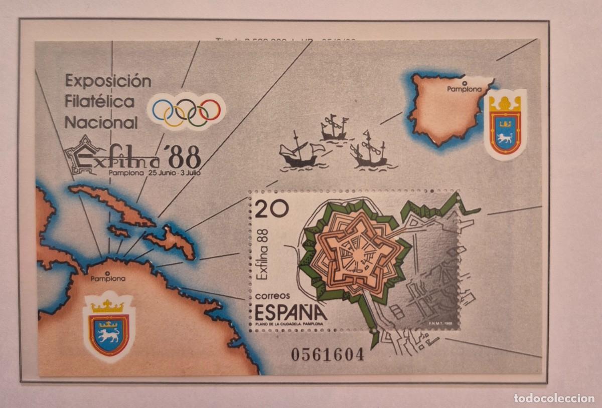 Sellos: A&ntilde;o 1988 - Edifil N 2956** - EXFILNA 88 - Nuevo sin fijasello - Se env&iacute;a el de la imagen