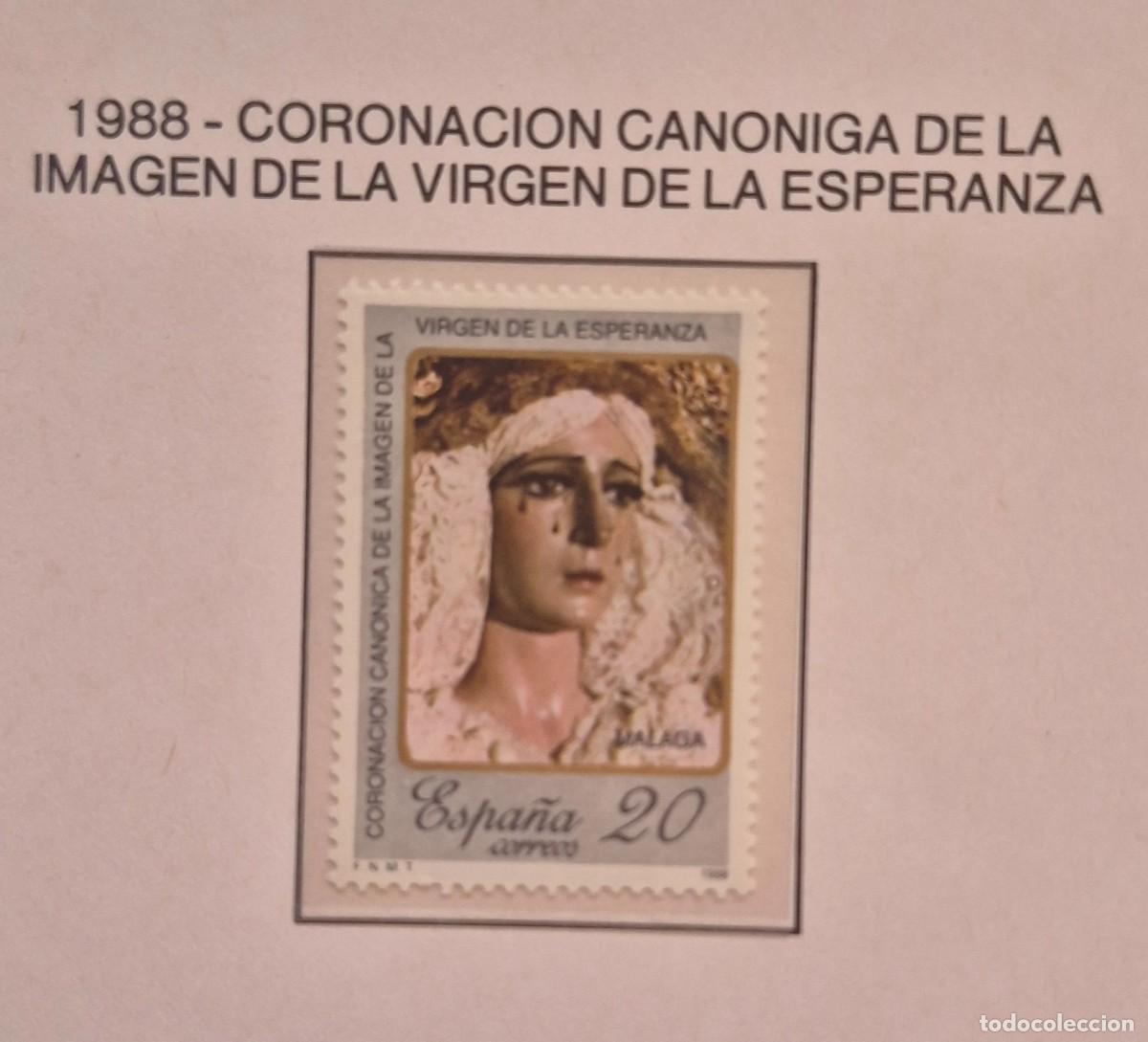 Sellos: A&ntilde;o 1988 - Edifil N 2954** - Virgen de la Esperanza - Nuevo sin fijasello - Se env&iacute;a el de la imagen