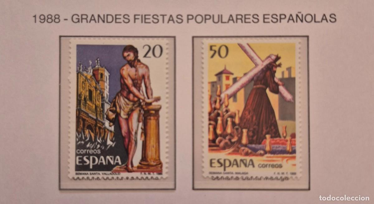Sellos: A&ntilde;o 1988 - Edifil N 2933/2934** - Fiestas populares - Nuevo sin fijasello - Se env&iacute;a el de la imagen