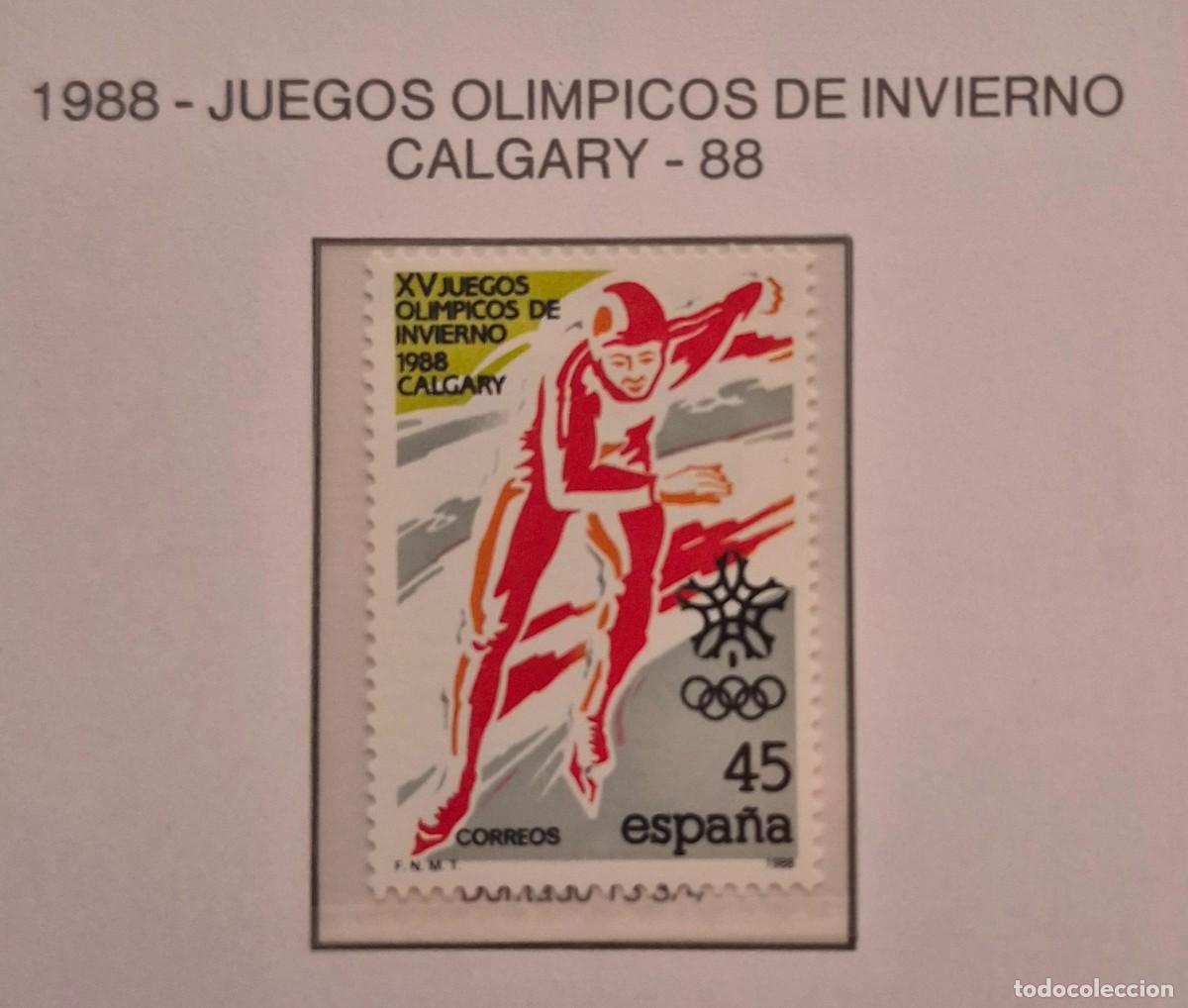 Sellos: A&ntilde;o 1988 - Edifil N 2932** - Juegos Ol&iacute;mpicos - Nuevo sin fijasello - Se env&iacute;a el de la imagen