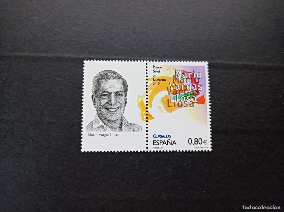 Sellos: Sello nuevo. Personajes. M. V. Llosa. Nobel Literatura. 3 de Octubre de 2011. Edifil 4672.
