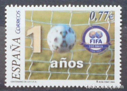 Sellos: 2004-ESPA&Ntilde;A-SELLOS NUEVOS-BAJO FACIAL 20%-VER FOTO-N&ordm;4082-CENTENARIO DE LA( F.I.F.A).