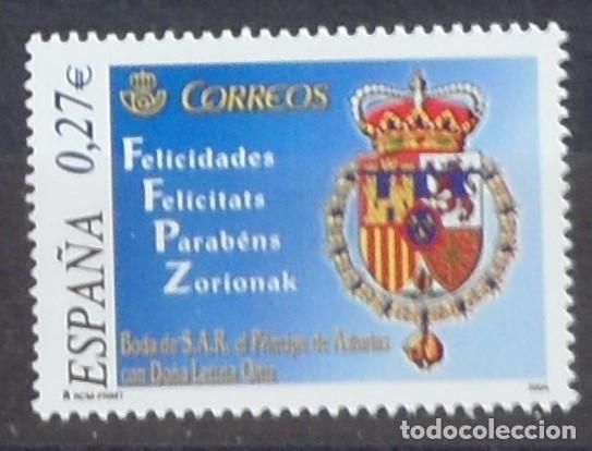 Sellos: 2004-ESPA&Ntilde;A-SELLOS NUEVOS-BAJO FACIAL 20%-VER FOTO-N&ordm;4083-BODA DE S.A.R.PRINCIPE DE ASTURIAS